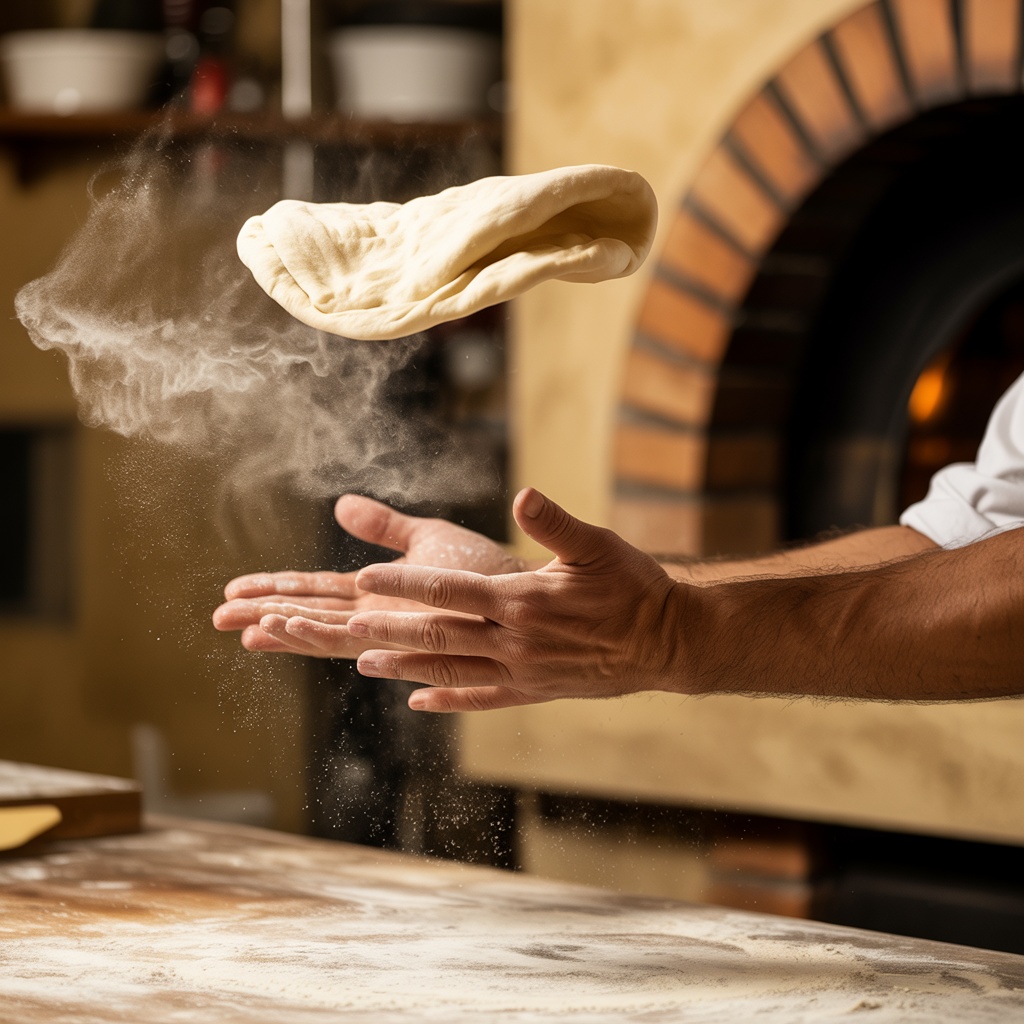 Kucharz robiący ciasto